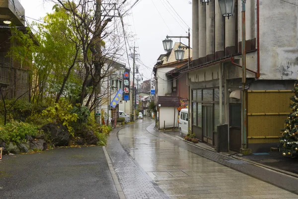 Rainy Day Small Japanese Town — Stock Photo, Image