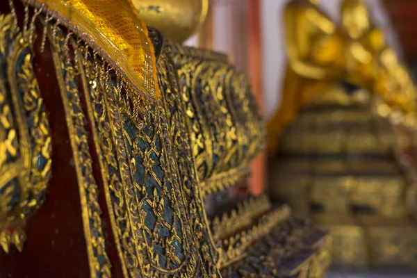 Szoros Kép Buddha Kezét Bázis Wat Pho — Stock Fotó