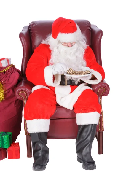 Santa njuter en vila efter jobbet — Stockfoto