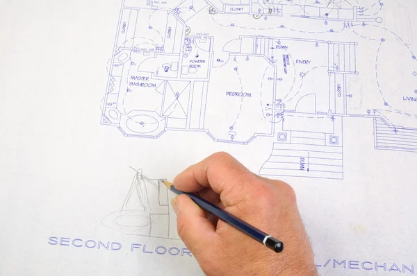 Plans for a house — Stock Photo, Image
