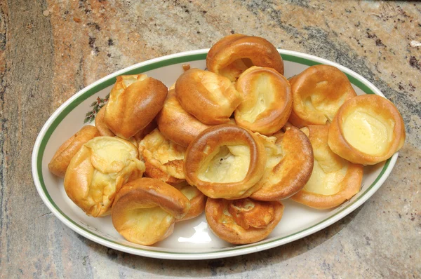 Yorkshire pudding on a plate — Stock Photo, Image