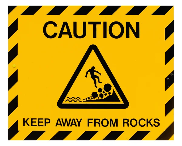 Keep away from the rocks sign — Stock Photo, Image