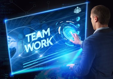 Ekonomi, teknoloji, Internet ve ağ kavramı. Teknoloji f