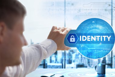 Ekonomi, teknoloji, Internet ve ağ kavramı. Genç busine