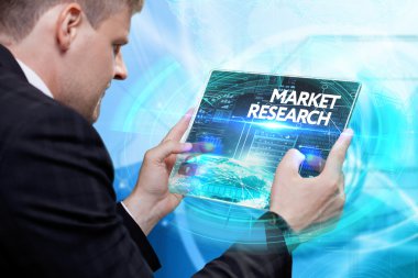 Ekonomi, teknoloji, Internet ve ağ kavramı. Busin genç