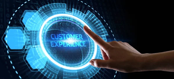 Customer Experience Inscription Social Networking Concept Business Technology Internet Network — Stock Photo, Image