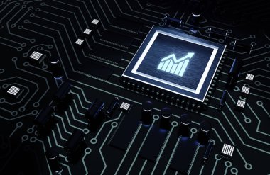 İş, Teknoloji, İnternet ve ağ konsepti. Finansal Grafik. Borsa çizelgesi. Forex Yatırım.