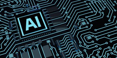 Yapay zeka ve yapay zeka kavramı. İş, modern teknoloji, internet ve ağ kurma kavramı. Mikroçip