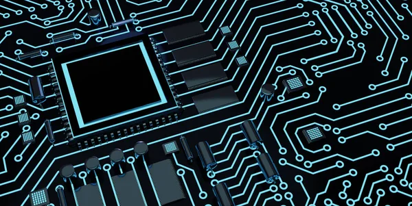 Nesnelerin interneti - IOT konsepti. İşadamı IOT ürünleri ve çözümler sunuyor. Mikroçip