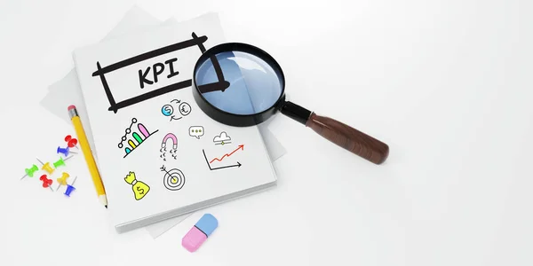 Kpi商业概念关键绩效指标 互联网和网络概念 — 图库照片