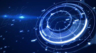 İş, teknoloji, internet ve sanal gerçeklik kavramı - sanal ekrandaki düğme. 3B illüstrasyon.