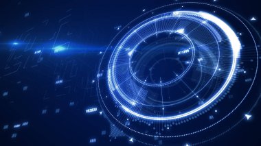 İş, teknoloji, internet ve sanal gerçeklik kavramı - sanal ekrandaki düğme. 3B illüstrasyon.