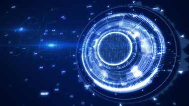 İş, teknoloji, internet ve sanal gerçeklik kavramı - sanal ekrandaki düğme. 3B illüstrasyon.