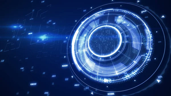 İş, teknoloji, internet ve sanal gerçeklik kavramı - sanal ekrandaki düğme. 3B illüstrasyon.