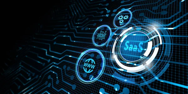 Мбаппе Сервис Saas Концепция Программного Обеспечения Бизнес Современные Технологии Интернет — стоковое фото