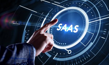 Servis SaaS olarak yazılım. Yazılım konsepti. İş, modern teknoloji, İnternet ve ağ kurma kavramı. 