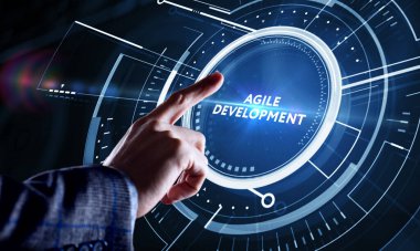 İş, Teknoloji, İnternet ve ağ konsepti. Agile Yazılım Geliştirme.