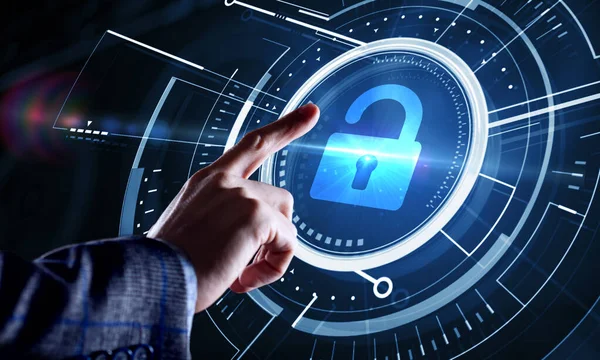 Kiberbiztonsági Adatvédelmi Üzleti Technológiai Adatvédelmi Koncepció — Stock Fotó