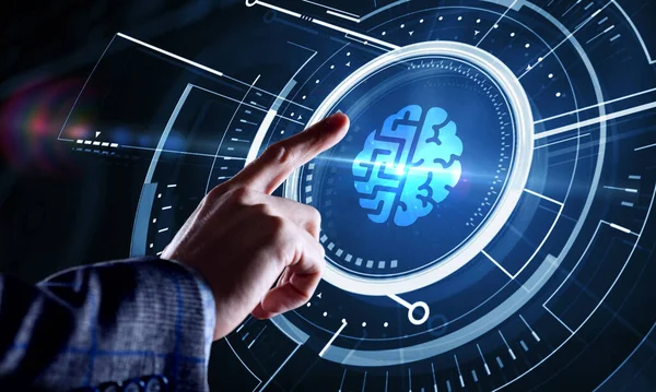 Artificial Intelligence Machine Learning Modern Computer Technologies Concepts Business Technology — Stock Photo, Image