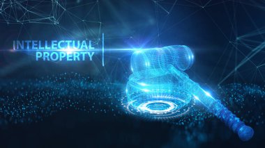 İş, Teknoloji, İnternet ve ağ konsepti. Çalışma hukuku, avukat, avukat, hukuki danışmanlık kavramı. Fikir mülkiyeti.