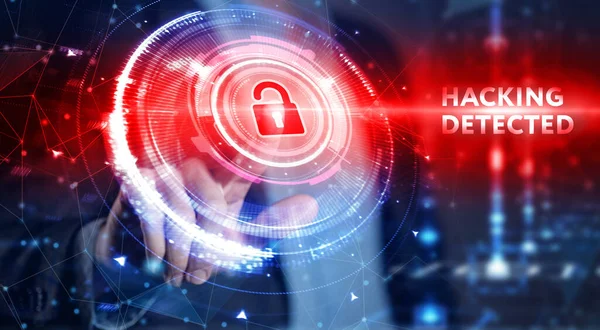 Säkerhet Dataskydd Affärsteknik Integritet Koncept Upptäckt Hackning — Stockfoto