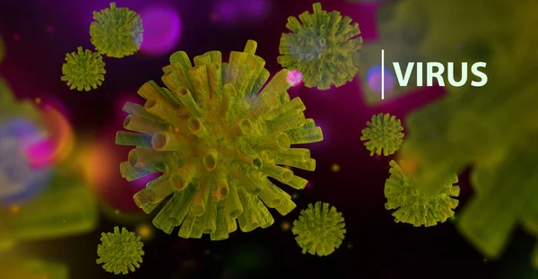 Virus Abstrakt Corona Microbe Počítačový Virus Alergické Bakterie Lékařská Péče — Stock fotografie