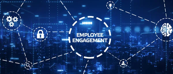 Unternehmen Technologie Internet Und Netzwerkkonzept Wort Mitarbeiterengagement — Stockfoto