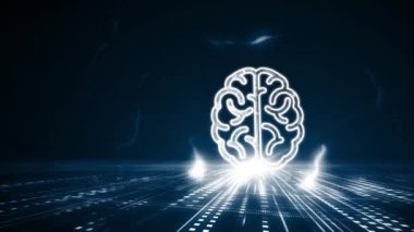 Yapay zeka (yapay zeka), makine öğrenme ve modern bilgisayar teknolojileri kavramları. İş, Teknoloji, İnternet ve ağ kavramı. 