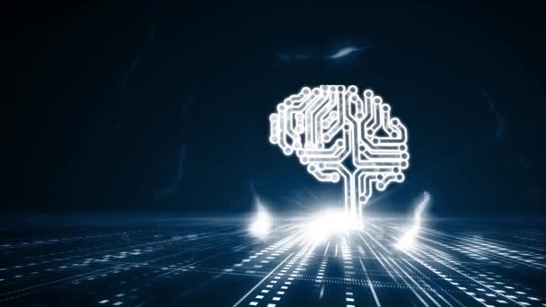 Inteligencia Artificial Aprendizaje Automático Conceptos Modernos Tecnologías Informáticas Negocios Tecnología — Vídeo de stock