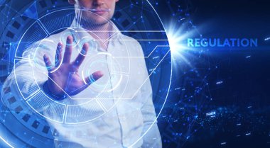 İş, Teknoloji, İnternet ve ağ konsepti. Düzenleme Uyum Kuralları Standart.