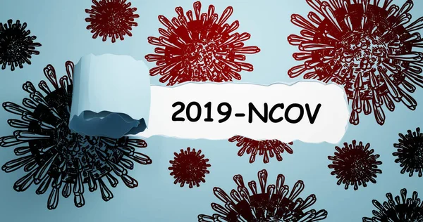 Coronavirus 2019 Ncov Ιός Της Κορόνας Σπάει Σύνδρομο Αναπνευστικής Επιδημίας — Φωτογραφία Αρχείου