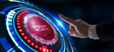 Siber güvenlik veri koruması iş teknolojisi gizlilik kavramı. İnternet güvenliği