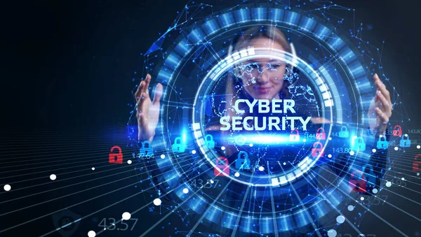 Seguridad Cibernética Protección Datos Negocio Tecnología Privacidad Concepto —  Fotos de Stock