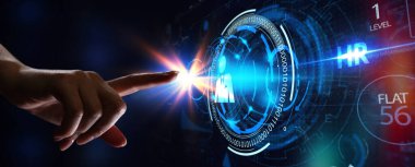 İş, Teknoloji, İnternet ve ağ konsepti. İnsan Kaynakları İK yönetim kavramı. 