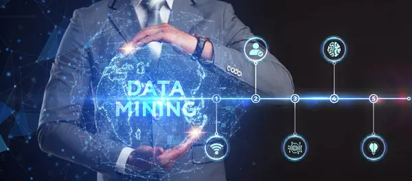 Concetto Data Mining Business Tecnologia Moderna Internet Concetto Rete — Foto Stock