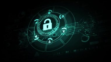 Siber güvenlik veri koruması iş teknolojisi gizlilik kavramı. 