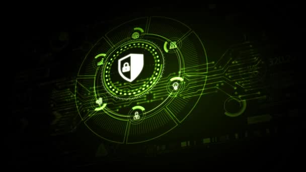Datenschutzkonzept Für Unternehmen Bereich Cyber Sicherheit — Stockvideo