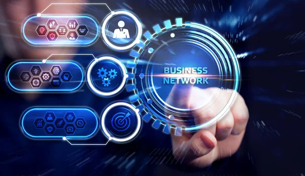 Unternehmen Technologie Internet Und Netzwerkkonzept Online Business Netzwerk — Stockfoto