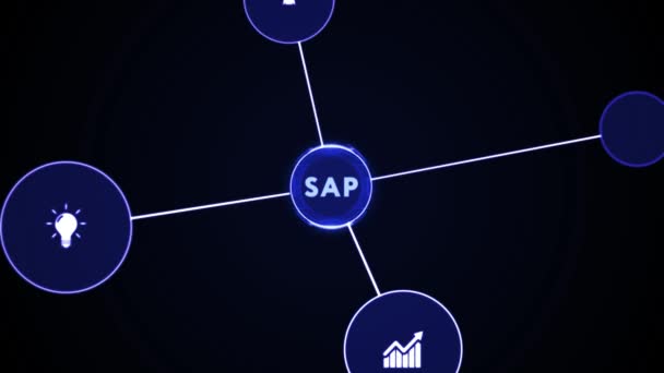 Концепция Sap System Software Automation Виртуальном Экране Центра Обработки Данных — стоковое видео