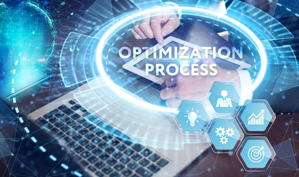 Optimization Software Technology Process System Επιχειρησιακή Ιδέα Έννοια Των Επιχειρήσεων — Φωτογραφία Αρχείου