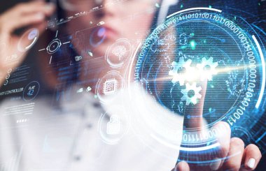 İş, Teknoloji, İnternet ve ağ konsepti. Otomasyon Yazılım Teknolojisi Süreç Sistemi.