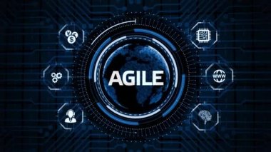 İş, Teknoloji, İnternet ve ağ konsepti. Agile Yazılım Geliştirme.