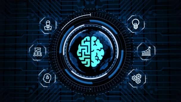 Τεχνητή Νοημοσύνη Μηχανική Μάθηση Και Σύγχρονες Τεχνολογίες Υπολογιστών Έννοιες Έννοια — Αρχείο Βίντεο