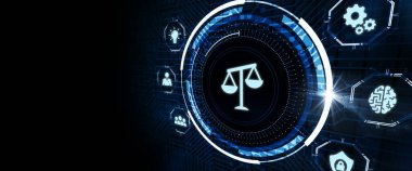 İş, Teknoloji, İnternet ve ağ konsepti. Çalışma Hukuku Avukatı.