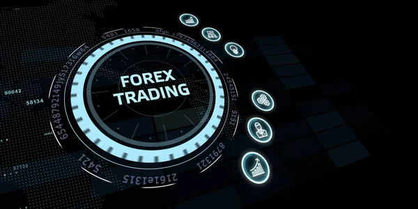 Forex Trading Yeni Konsepti Teknoloji Nternet Kavramı — Stok fotoğraf