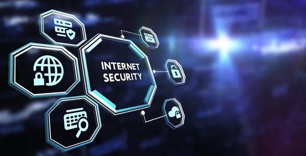 Seguridad Cibernética Protección Datos Tecnología Empresarial Concepto Privacidad Seguridad Internet —  Fotos de Stock