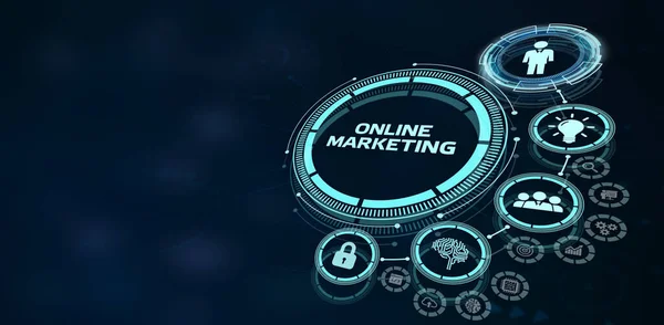 Digital Marketing Technologie Oplossing Voor Online Business Concept Bedrijfsconcept Technologie — Stockfoto