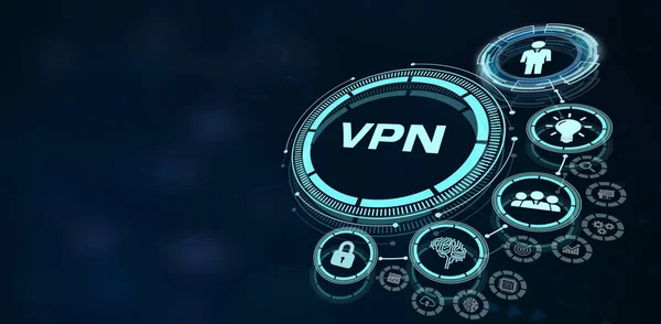 ビジネス テクノロジー インターネット ネットワークの概念 Vpnネットワークセキュリティインターネットプライバシー暗号化の概念 — ストック写真