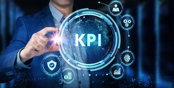 Kpi Key Performance Indicator Business Concept Affärs Teknik Internet Och — Stockfoto