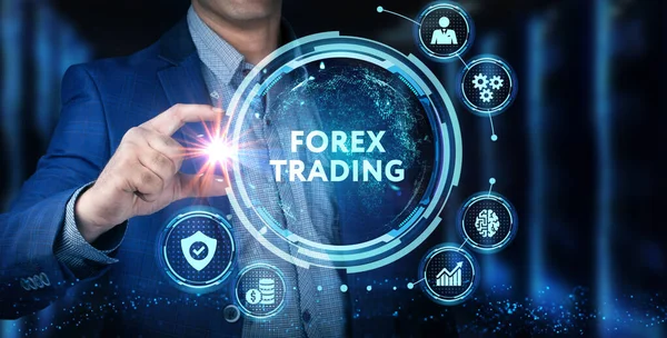 Forex Trading Yeni Konsepti Teknoloji Nternet Kavramı — Stok fotoğraf